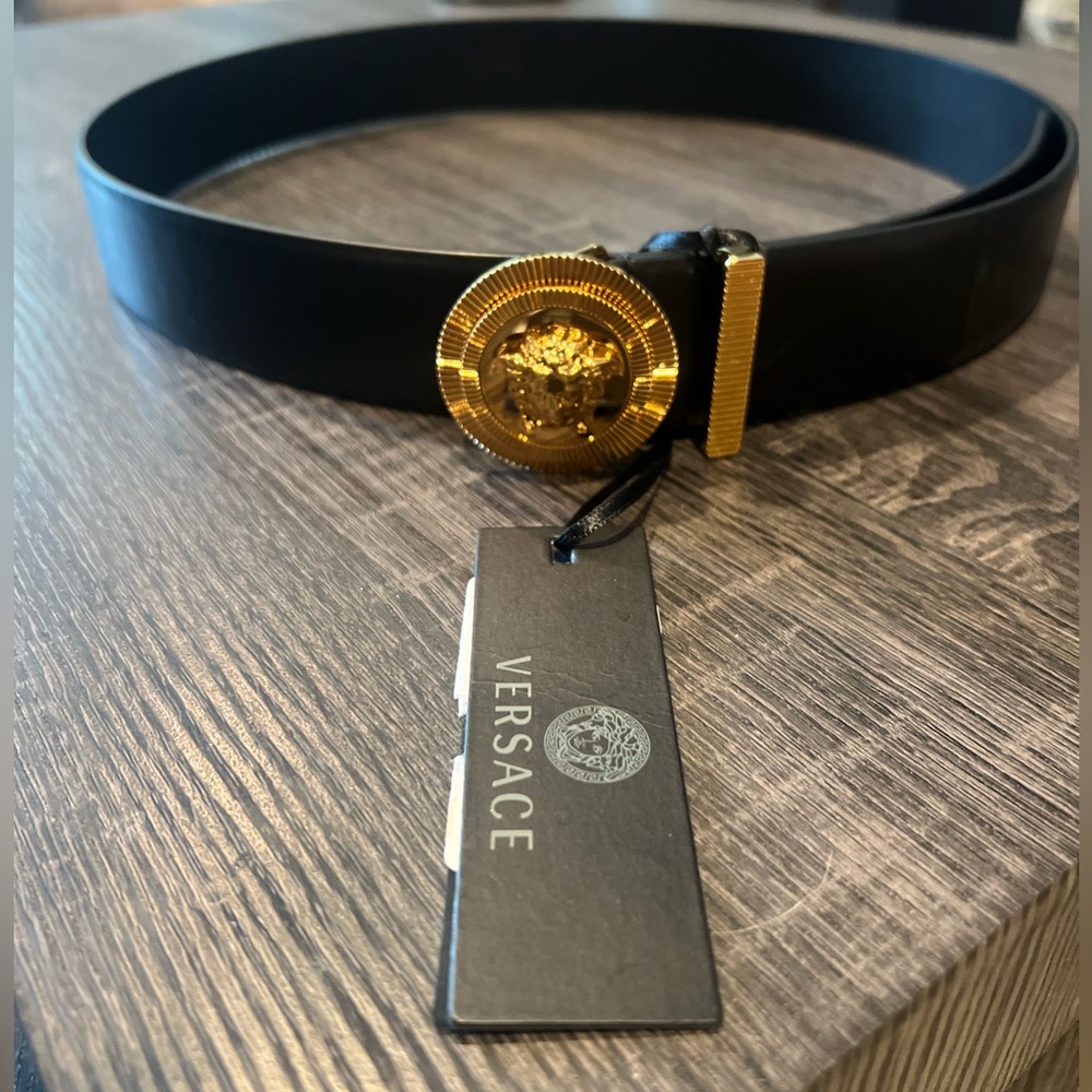 MEDUSA BIGGIE LEATHER BELT // Black // Size 40 (Large)